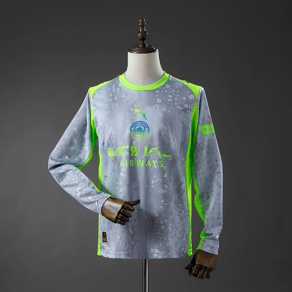 Camiseta de fútbol Manchester City 2025/26 TERCERA MANGA LARGA VERSION FAN
